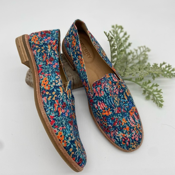 Sperry Seaport Levy Floral Flats NWOB - Picture 3 of 6